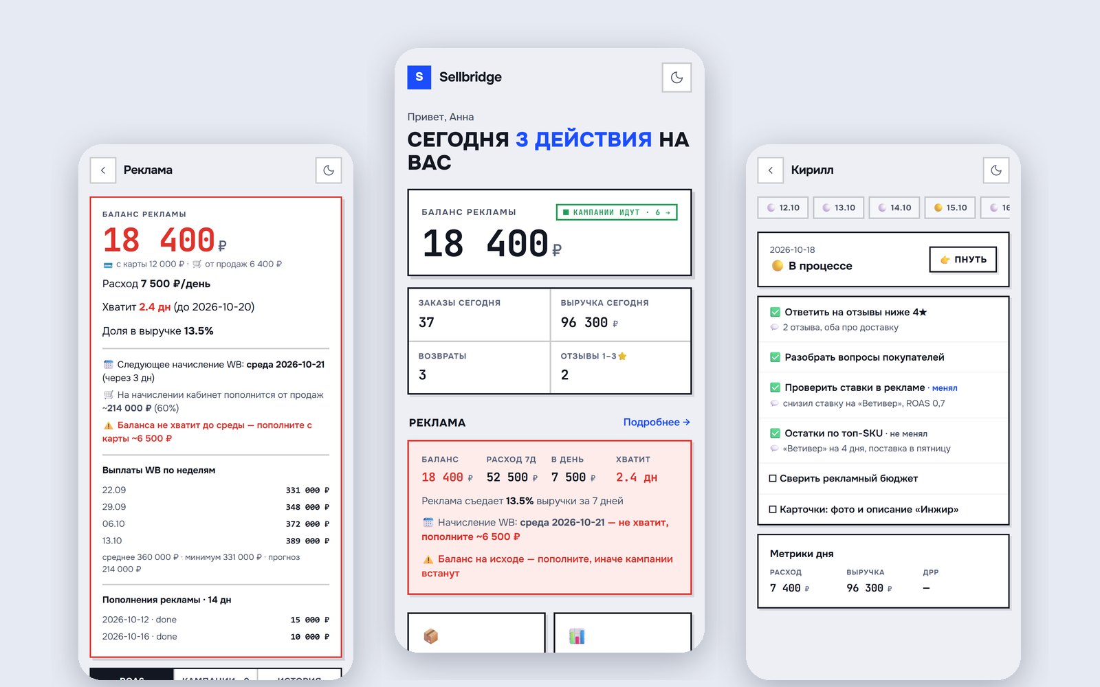 Командный центр для маркетплейсов